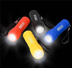 3.5" 9-LED RUBBER BARREL FLASHLIGHT LLB kids toys