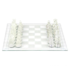 10" GLASS CHESS SET LLB kids toys