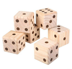 JUMBO WOODEN YARD DICE 3.5" LLB kids toys