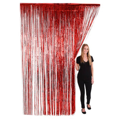 RED FOIL FRINGE CURTAIN 36"X96" LLB kids toys