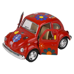 4" Diecast Pull Back 1967 VW Classic Beetle With Printing