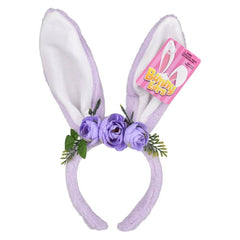 Plush Bunny Ears With Flowers LLB Plush Toys