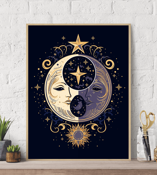 Yin Yang Spiritual Canvas Wall Art print