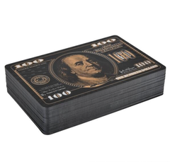 BLACK FOIL $100 BILL PLAYING CARDS LLB kids toys