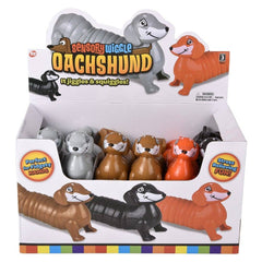 7.5" Wiggle Sensory Dachshund 12ct- LLB Toys