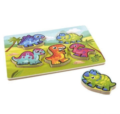 11.75" x 10.25" 6PC CHUNKY DINOSAUR PUZZLE LLB Puzzle