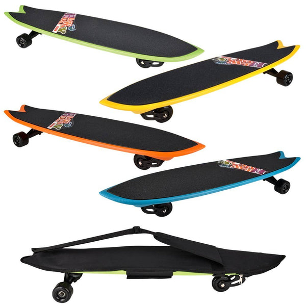 Surf Skateboard With Nylon Carrier (35 X 9.5