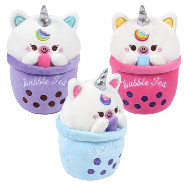 9″ Bubble Tea Animal Cup LLB Plush Toys