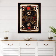 Stylized King of Spades Canvas Wall Art Print