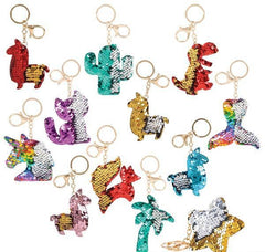 3" FLIP SEQUIN KEYCHAIN ASSORTMENT (36PCS/UN) LLB Keychain