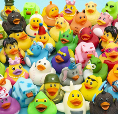 50PC ASSORTED RUBBER DUCKIES LLB Bath Toys