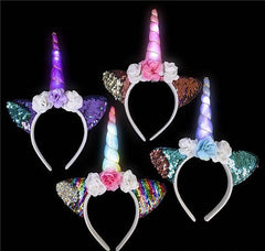 LIGHT-UP UNICORN FLOWER HEADBAND LLB Light-up Toys