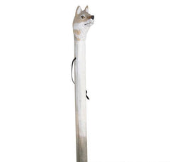 48" WOODEN WOLF WALKING STICK LLB kids toys