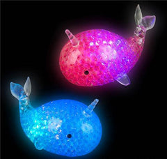 5" LIGHT-UP SQUEEZY BEAD NARWHAL LLB Light-up Toys