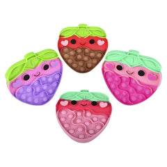 6.25" Glitter Strawberry Bubble Popper LLB kids toys