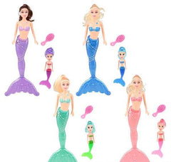 12.5" Mermaid & Mini Mermaid Doll Play Set -Kids Accessories