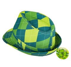 GREEN PLAID FEDORA LLB kids toys