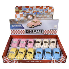 5" Diecast Pull Back 1967 VW Classic Beetel-Pastel Colors