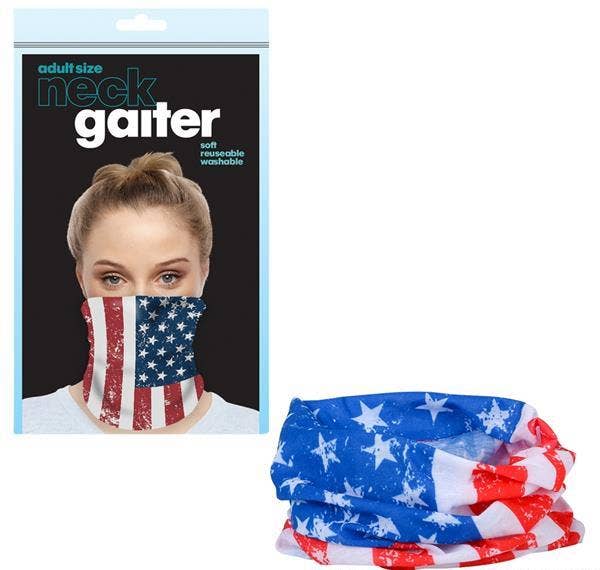 PATRIOTIC NECK GAITER 10 X 18