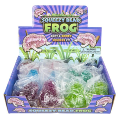 3.5" SQUEEZY BEAD FROG LLB Squishy Toys