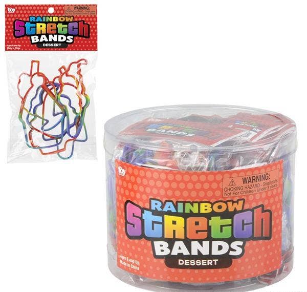 DESSERT RAINBOW SILICONE STRETCH BANDS LLB kids toys