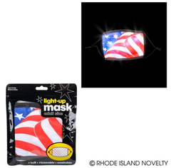 LIGHT-UP PATRIOTIC FACE MASK ADULT SIZE LLB Light-up Toys