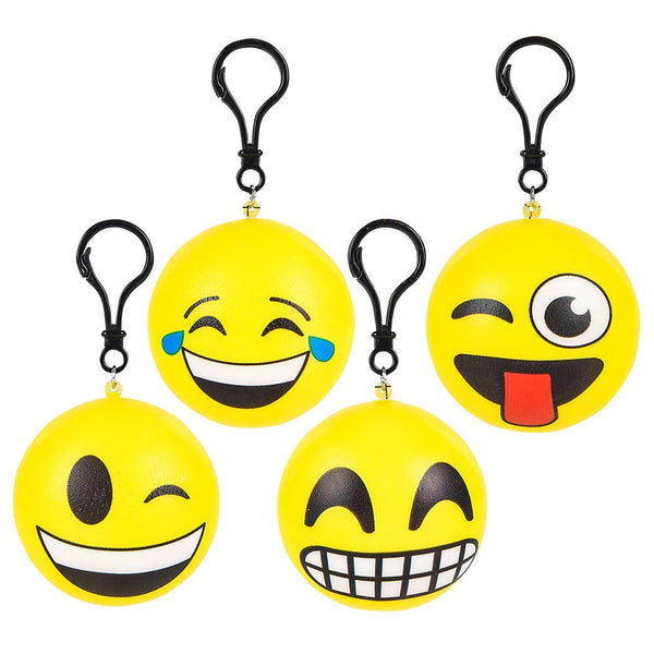 EMOTICON SQUISH BACKPACK CLIP (24/DISPLAY) 2.75