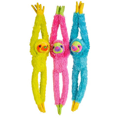 20" HANGING SLOTH NEON LLB Plush Toys