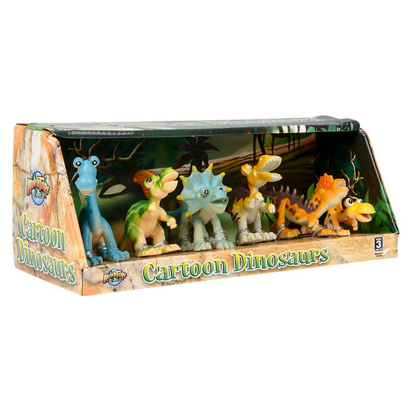 6 PC CARTOON DINOSAUR SET LLB kids toys