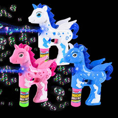 7" LIGHT AND SOUND UNICORN BUBBLE BLASTER LLB kids toys