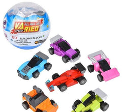 2.75" BUILDING BLOCK PULL BACK RACE CAR LLB kids toys