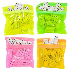 MINI DOMINOES WITH NEON POUCH LLB kids toys