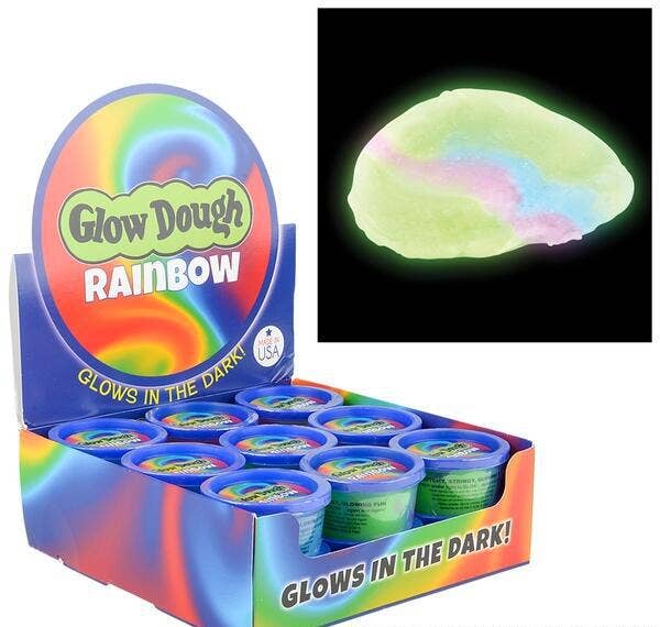 RAINBOW GLOW DOUGH 4OZ (36PCS/CASE) TM LLB kids toys