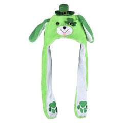 St. Patricks Day Plush Dog Popping Ear Hat Plush Toy