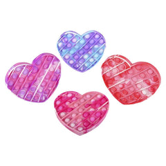 6.25" Marbleized Heart Bubble Popper LLB kids toys