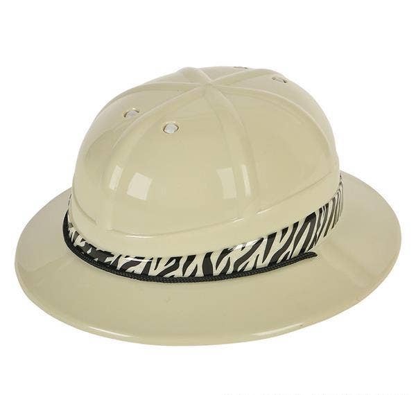 PLASTIC SAFARI HAT WITH STRAP