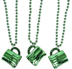 33" 7.5MM MET.GREEN BEER MUG BEADS LLB kids toys