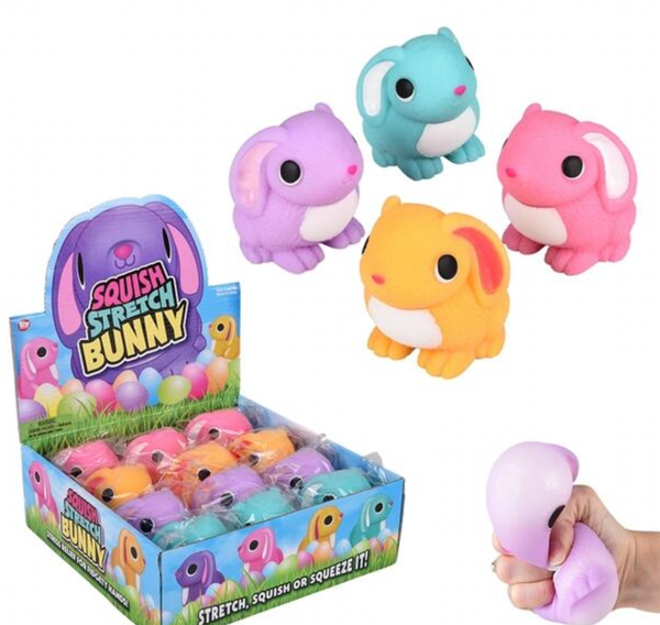 SQUISH AND STRETCH GUMMI BUNNY 3.25