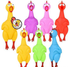 9.5" RUBBER SOUND CHICKEN MIX LLB kids toys