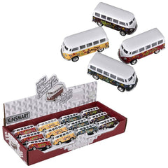 2.5" Diecast Pull Back 1962 VW Classic Bus/Printng