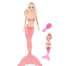 12.5" Mermaid & Mini Mermaid Doll Play Set -Kids Accessories