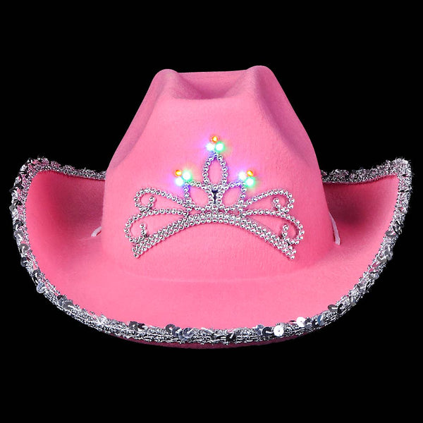 CHILD SIZE LIGHT-UP COWGIRL HAT