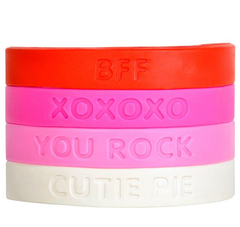 8" VALENTINE'S DAY RUBBER BRACELETS