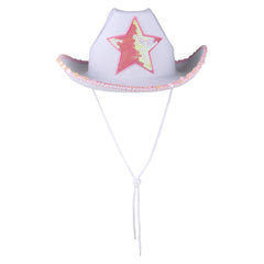 White Felt Superstar Cowgirl Hat - LLB Toys