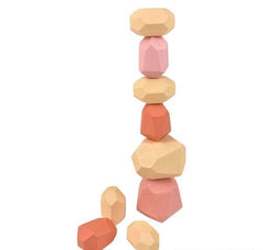 10PCS WOODEN BALANCING STONES LLB kids toys