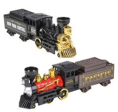 10" Steam Engine Loco Die-Cast Pull Back Car Toys