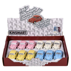 2.5" Diecast Pull Back 1967 Beetle-Pastel Colors