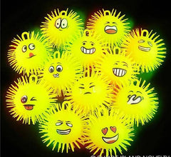 5" LIGHT-UP EMOTICON PUFFER BALL LLB Light-up Toys