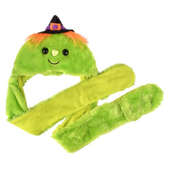 Light-Up Plush Witch Hat Scarf