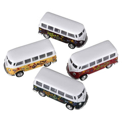 2.5" Diecast Pull Back 1962 VW Classic Bus/Printng